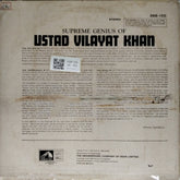 Ustad Vilayat Khan - The Supreme Genius of Ustad Vilayat Khan (Vinyl)